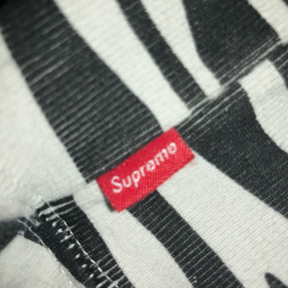 Supreme Black and White Striped Sweater